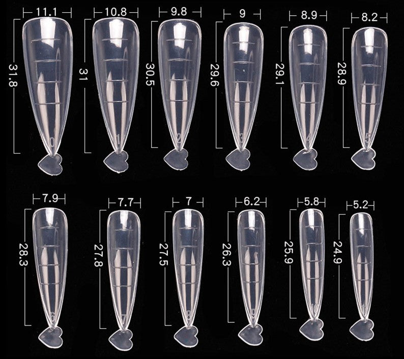 False Nail Form 60pk - Stiletto